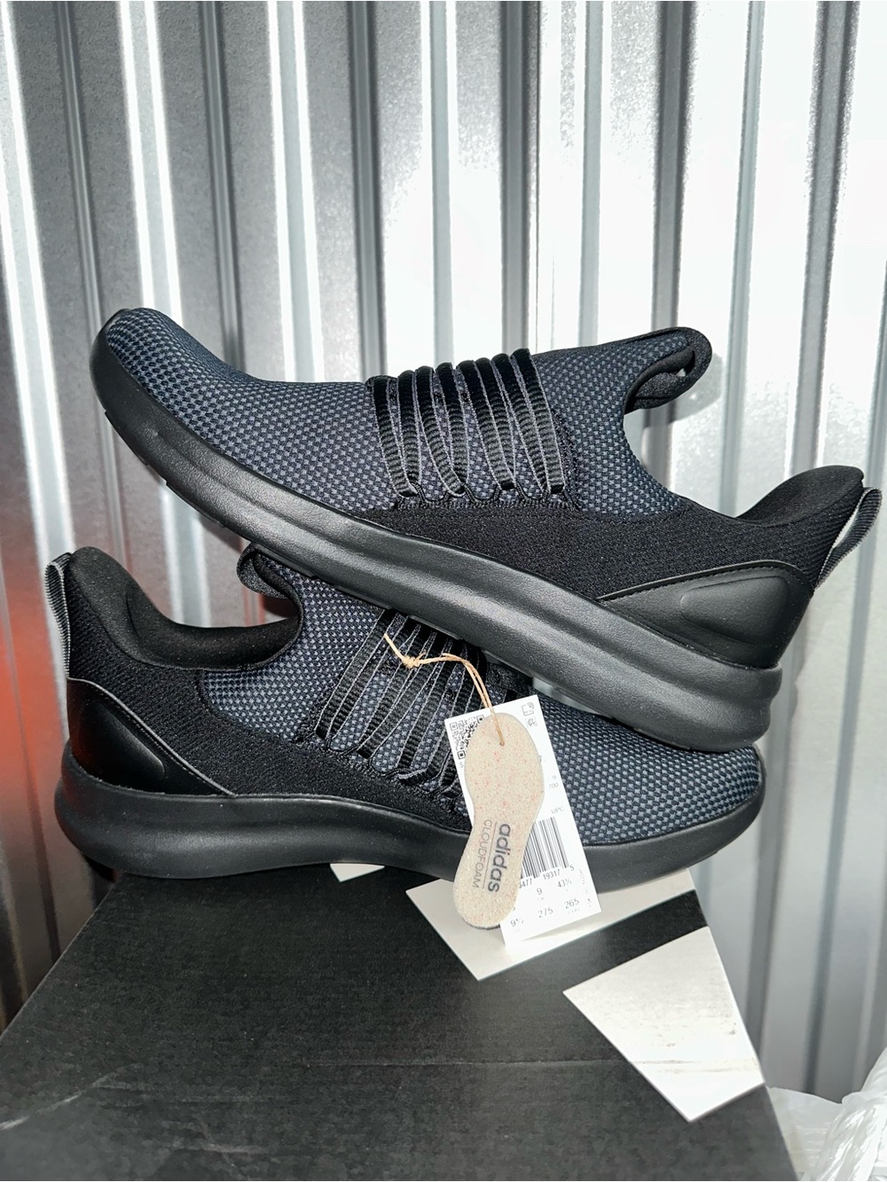 adidas Men’s Lite Racer Adapt 7.0 Core Black/Grey Low Top Slip On Size 9.5